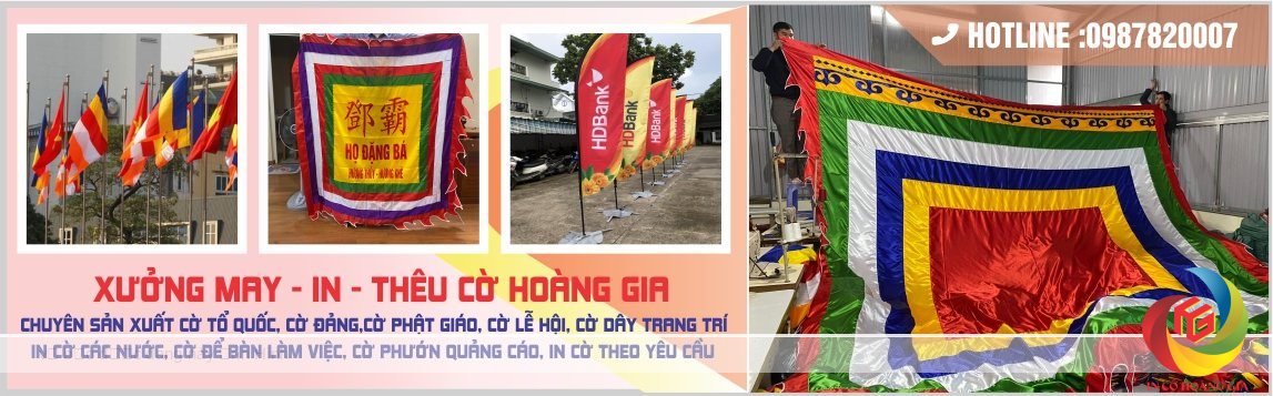 xưởng may cờ hoàng gia