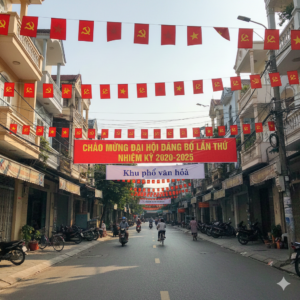 Cờ dây sao Đảng khu dân cư