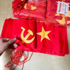 Cờ dây sao Đảng treo nhà văn hóa