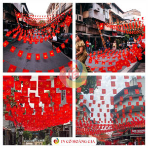 Cờ dây sao Đảng trang trí lễ hội